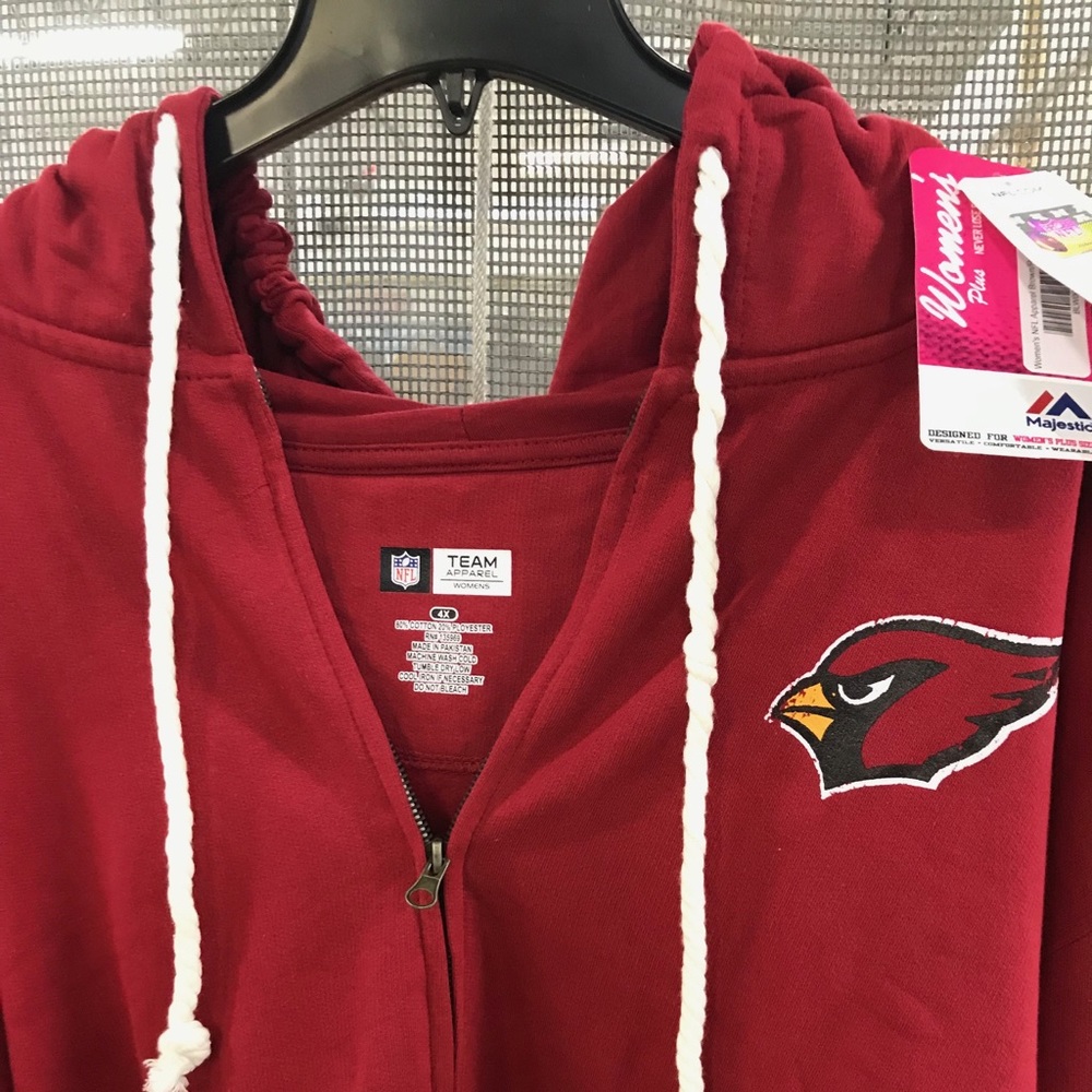 Arizona CARDINALS Women’s Full Zip Hoody. NFL.
